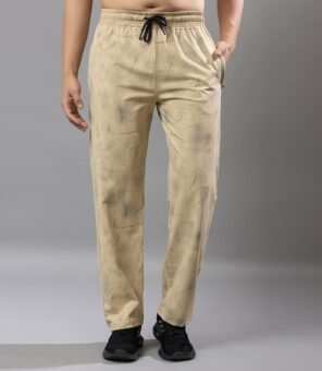 COTTON PRINT TRACK-PANT STRAIGHT FIT