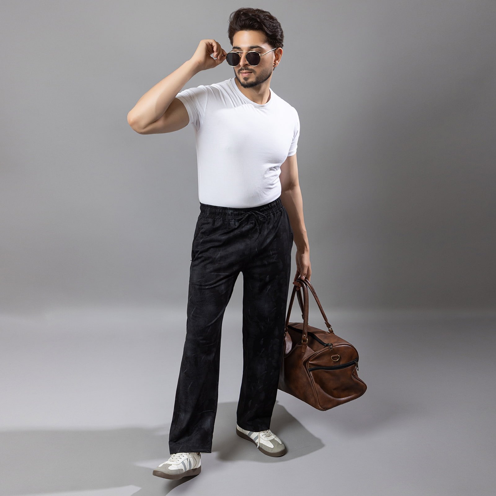 COTTON PRINT TRACKPANT STRAIGHT FIT - Image 2