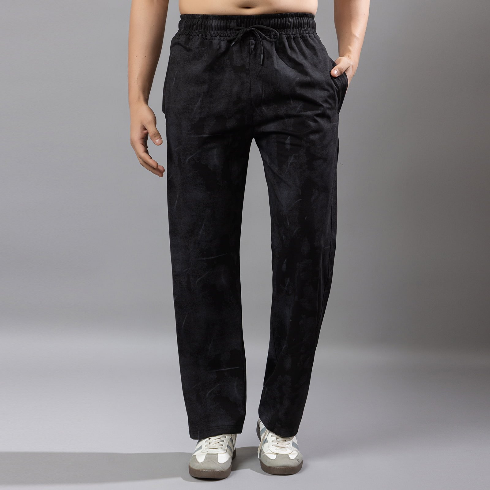 COTTON PRINT TRACKPANT STRAIGHT FIT