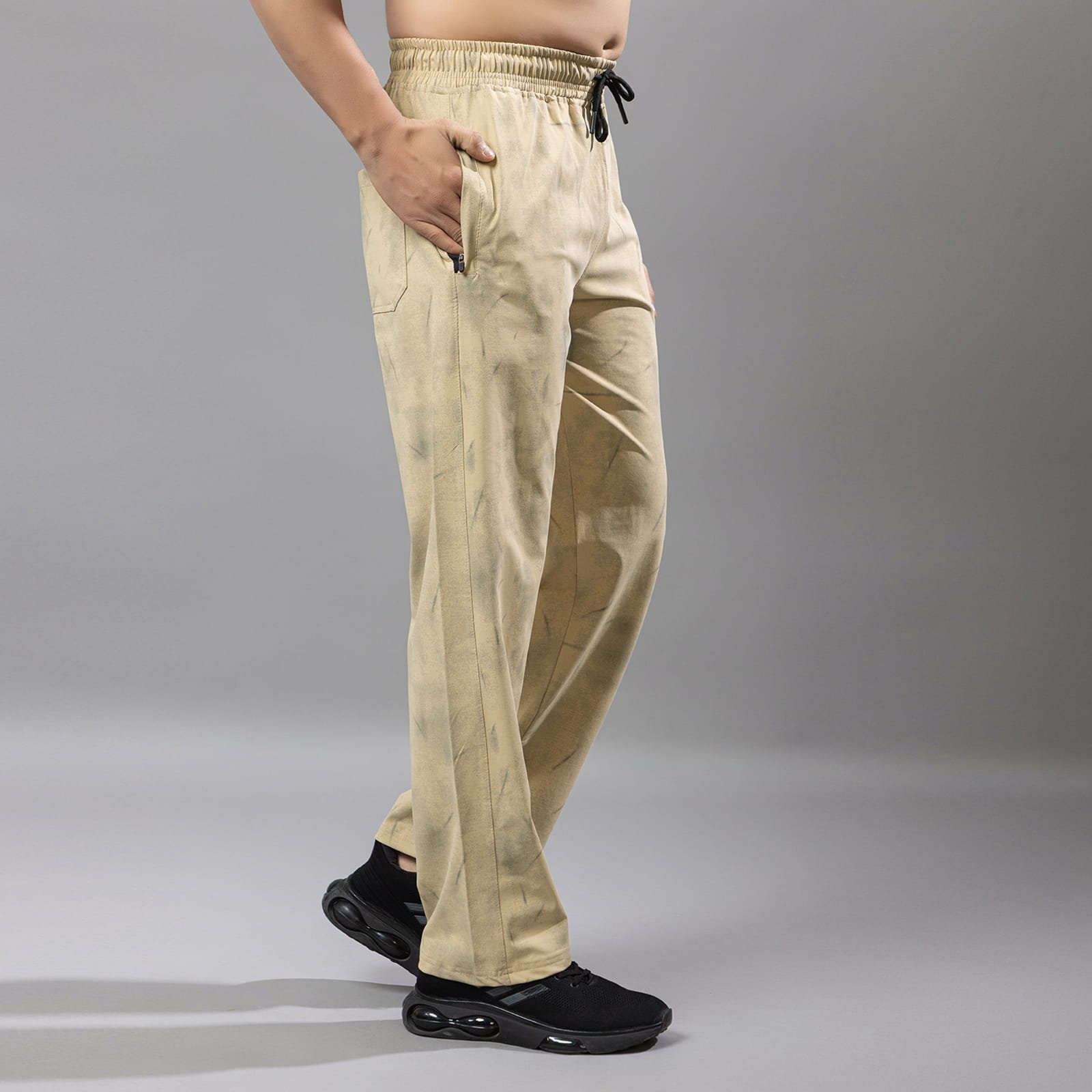 COTTON PRINT TRACK-PANT STRAIGHT FIT - Image 4