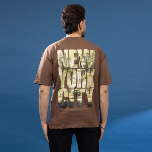 NEW YORK STYLE CHOCOLATE BROWN OVERSIZED TEES