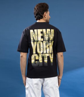 NEW YORK STYLE OVERSIZED BLACK TEE