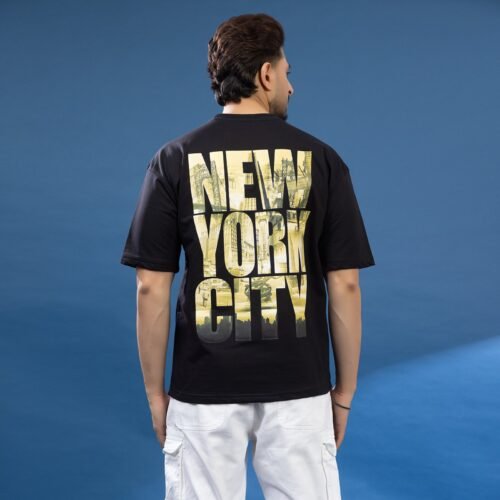 NEW YORK STYLE OVERSIZED BLACK TEE