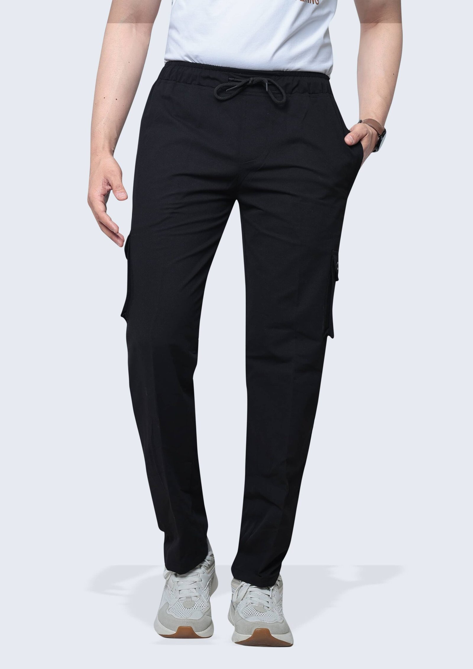 COTTON CHECK CARGO PANTS - Image 2
