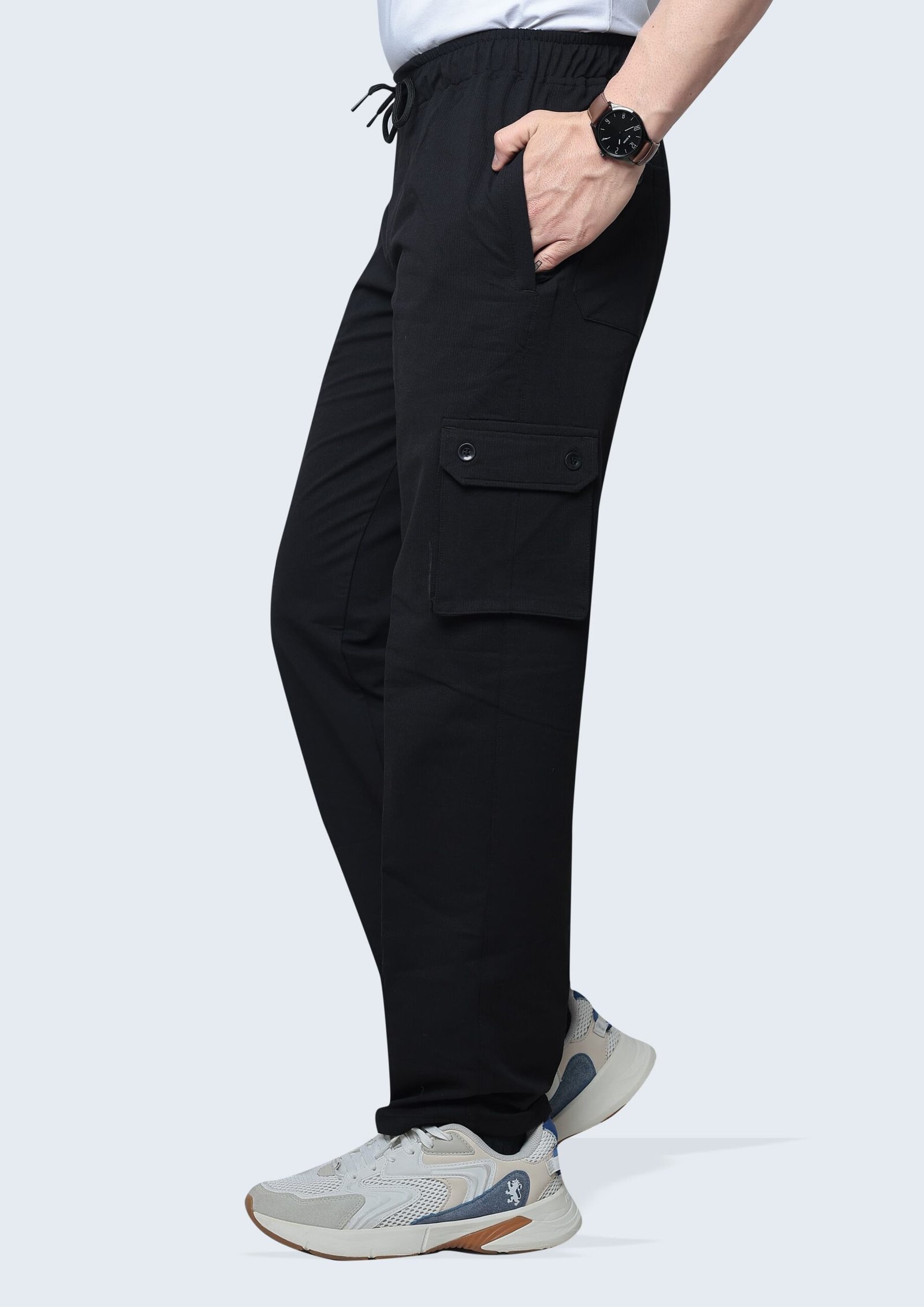 COTTON CHECK CARGO PANTS - Image 4