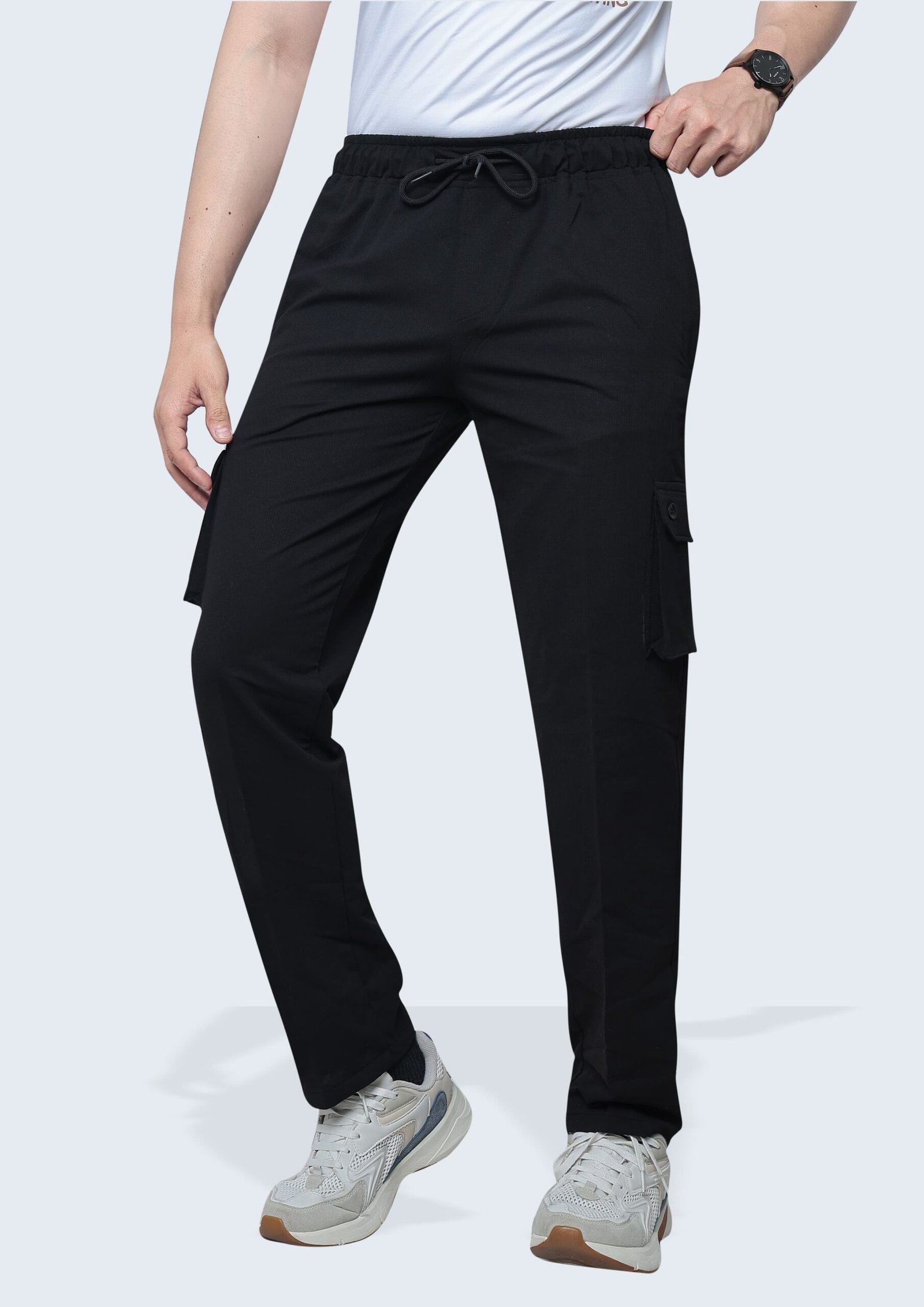 COTTON CHECK CARGO PANTS